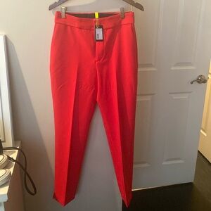Kate spade red twill trousers NWT